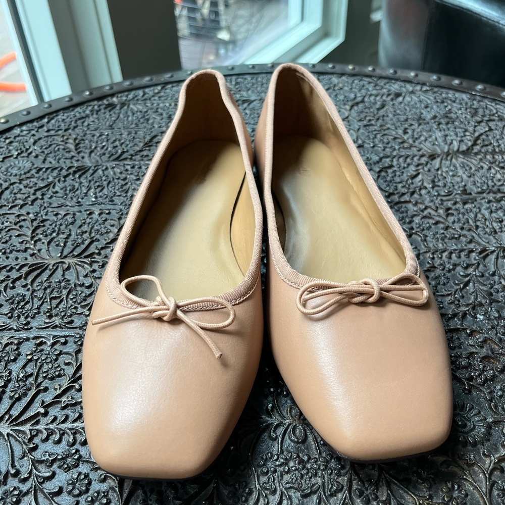 NEW MADEWELL THE ANELISE BALLET FLATS IN WARM SAND 9.5 - Picture 6 of 8